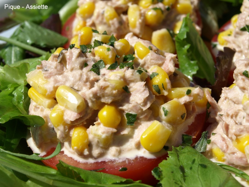 Résultat de recherche d'images pour "Salade de thon au maïs"