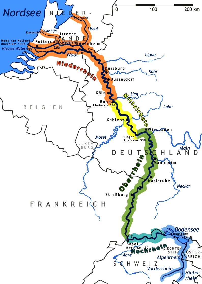 Fleuve Rhin (Europe centrale)