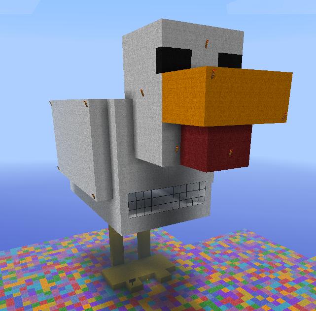 minecraft chicken pixel art